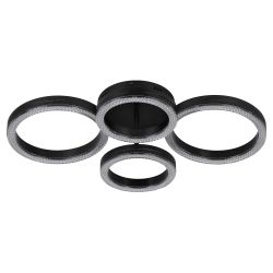 Светильник потолочный светодиодный Rivoli Flora 6191-201 LED 75Вт 3000-6000К чёрный с пультом | Rivoli