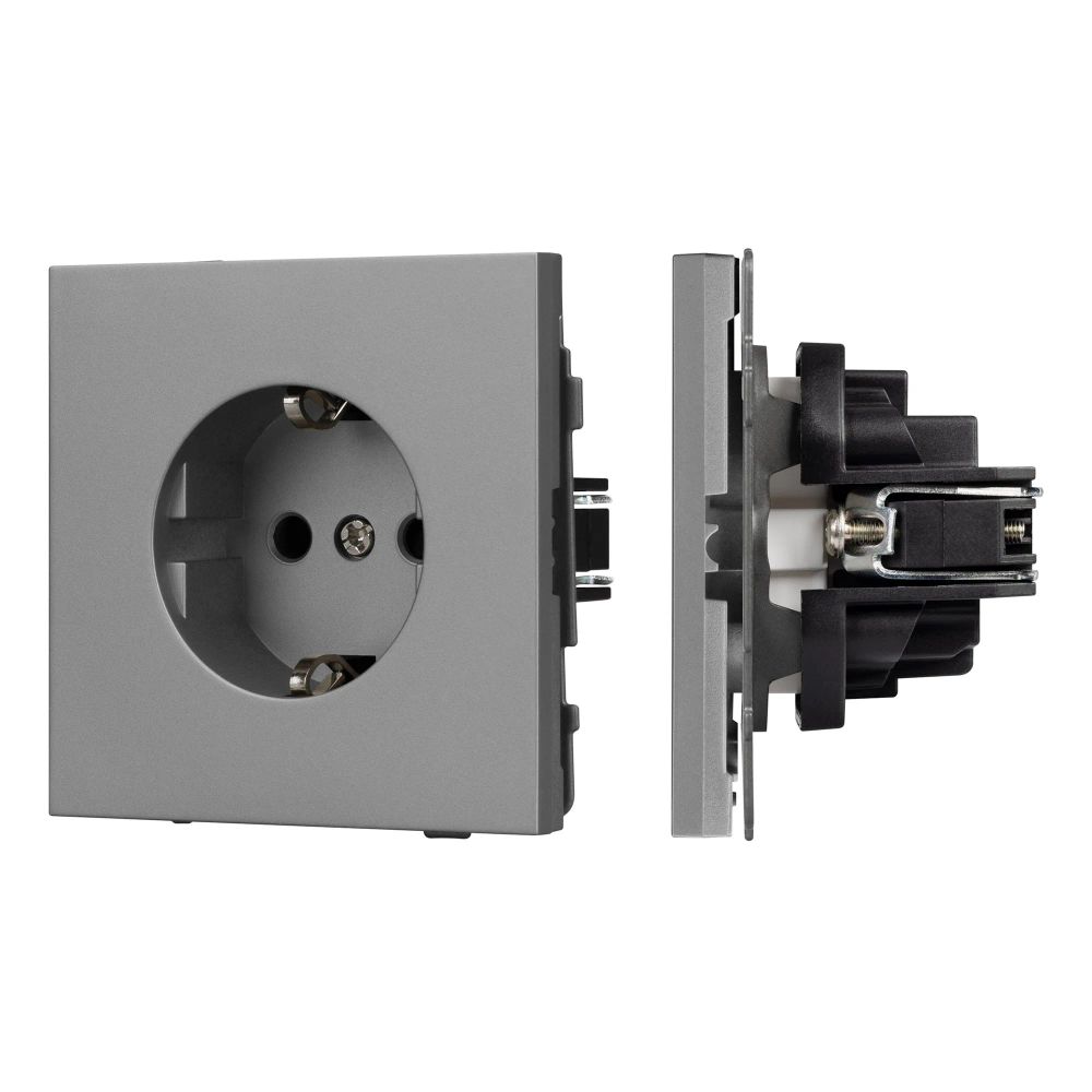 Механизм электрической розетки SCT-TENDO-MEU1-PL-GR (230V, 16A) (Arlight, Графитовый) 054080