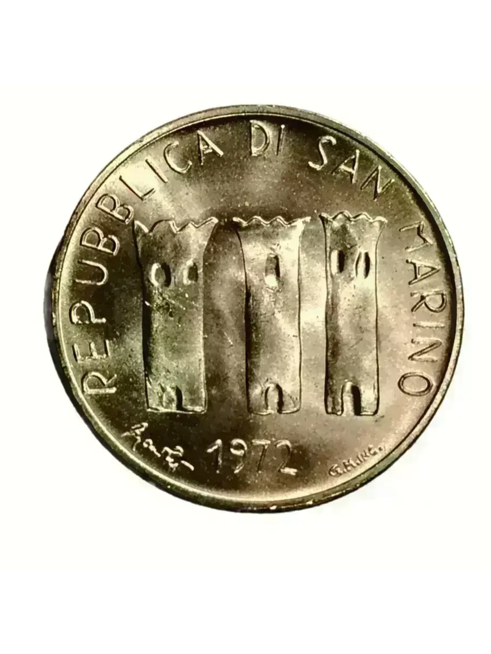 Монета Сан-Марино 500 лир (lire) 1972 год Женщина с младенцем