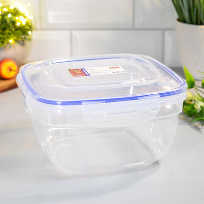 Контейнер для продуктов 2,4л герметичный квадратный