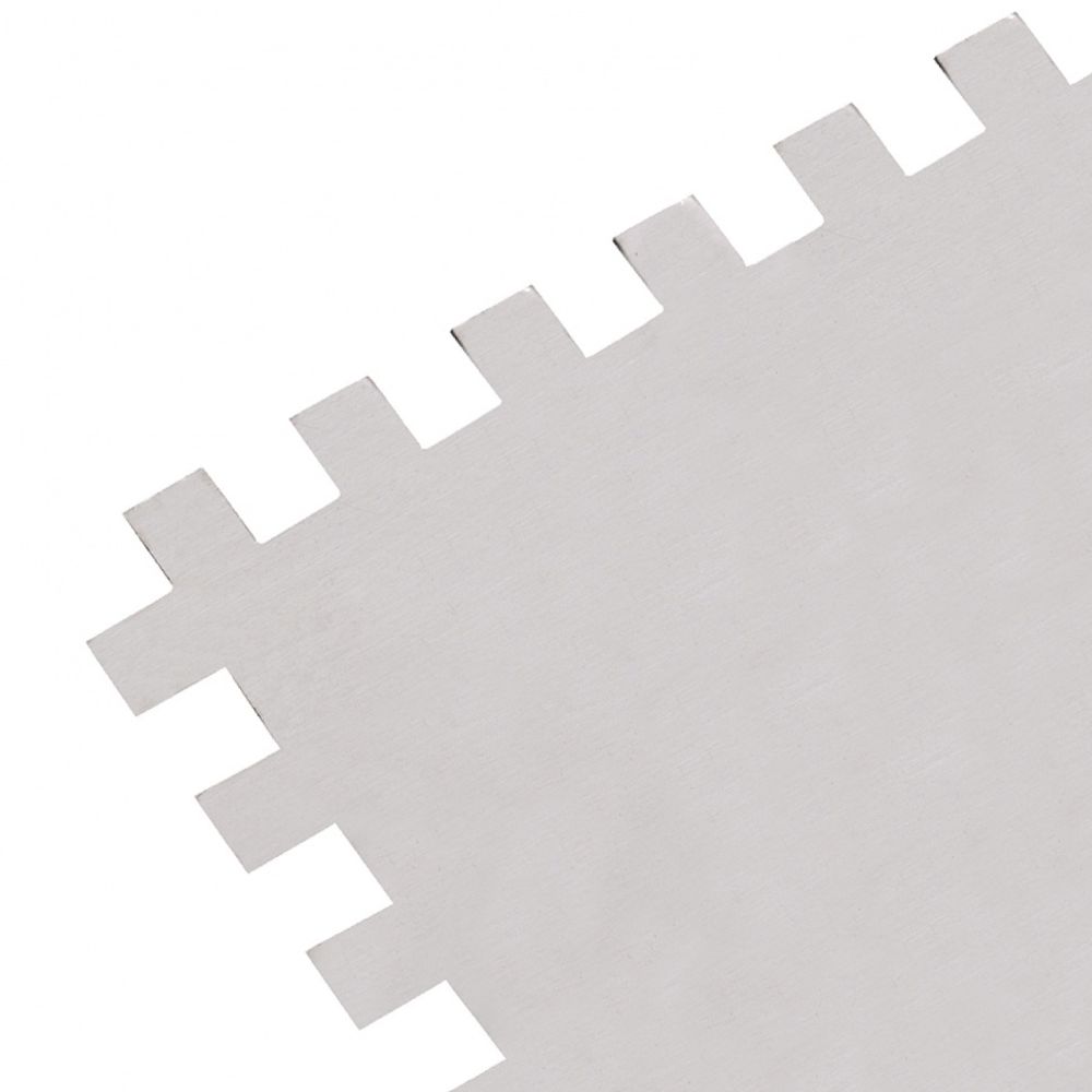 86781 Гладилка из нерж.стали, 280 х 130 мм, зерк. полировка, пластмас. ручка, зуб 6 х 6 мм Matrix