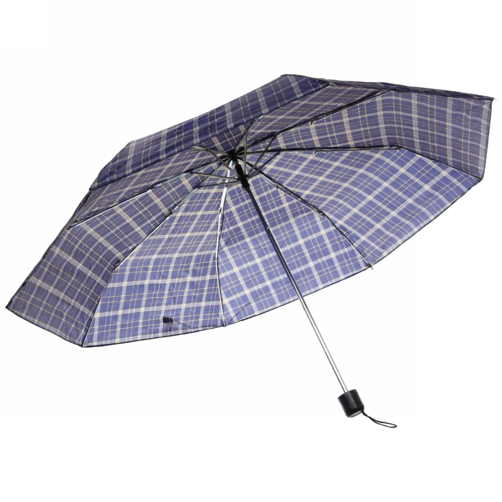 Зонт мужской механический «Ultramarine», клетка, 8 спиц, d-105см, длина в слож. виде 24см