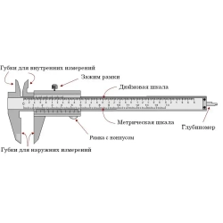 Штангенциркуль металлический ШЦ-1-150-0,05 АЛЬФА-НДТ с калибровкой, в кейсе, 150мм
