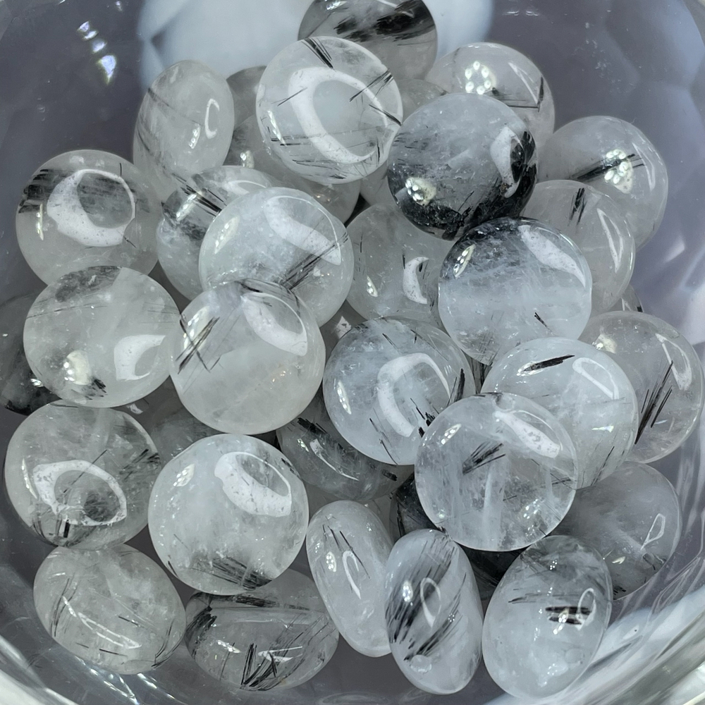 55542  Турмалин в кварце Бусина круг 12мм