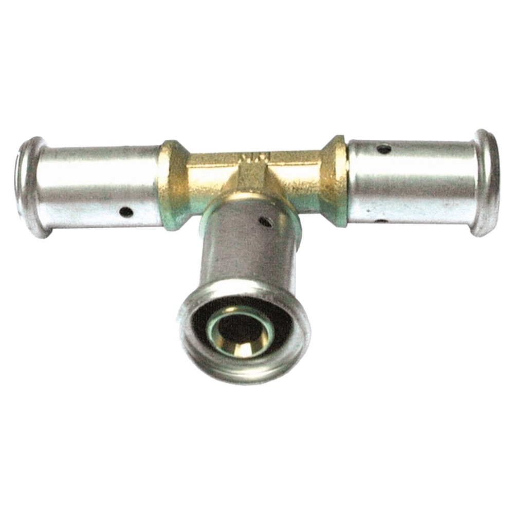 Тройник HENCO равнопроходный, латунь пресс, 20x20x20