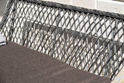 "Латте" диван двухместный из искусственного ротанга, цвет графит