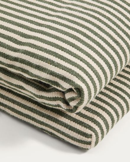 Подушка для шезлонга Dirome в зеленую полоску, 100% ПЭТ, 50 x 175 см