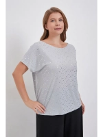 Блузка с пайетками короткий рукав