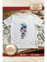 Термонаклейка на одежду, термопринт Цветок Стразы