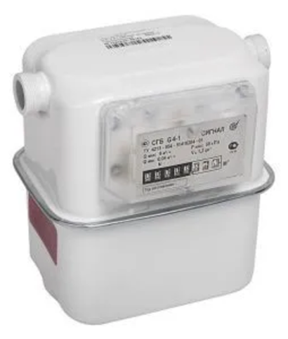 Счетчик газа СГБ "Смарт" G4-1 левый 64 горизонтальный, М33х1,5 (2025)