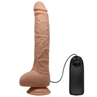 Телесный вибратор-гигант с выносным пультом 28см Baile Dick BW-008038Z