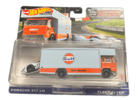 Hot Wheels Premium Car Culture Team Transport Porsche 917 LH + Fleet Flyer (Gulf) (2022)