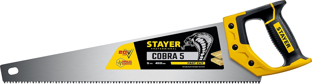 1506-45 STAYER Cobra 5 450мм ножовка по дереву Professional