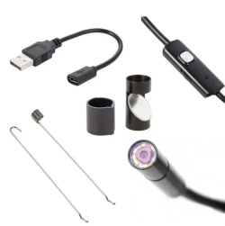 Эндоскоп Гибкая камера с подсветкой USB для Android и PC, провод 2м