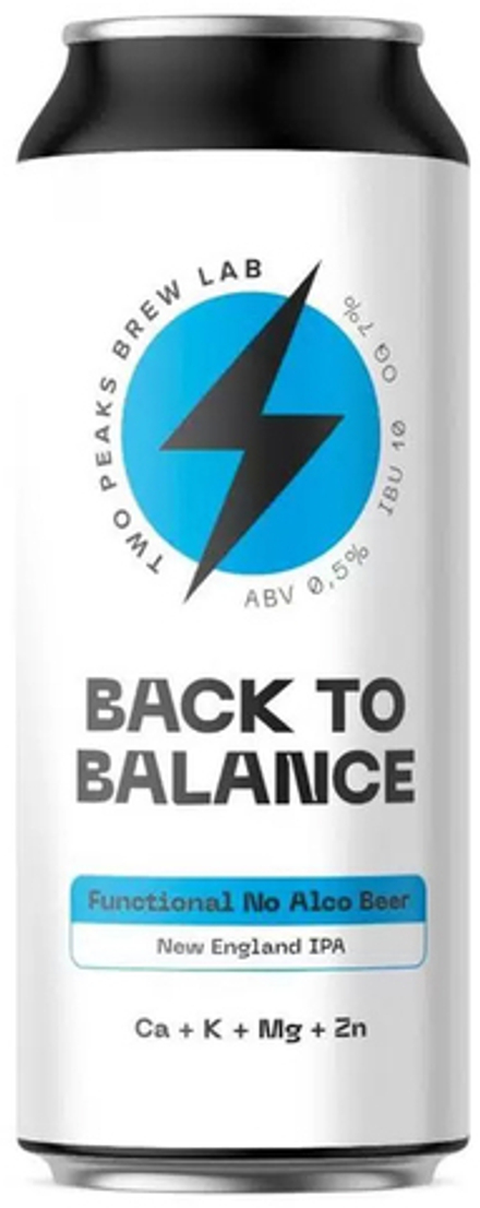 Пиво Ту Пикс Бэк Ту Бэланс Безалкогольное / Two Peaks Back To Balance 0.45 - банка