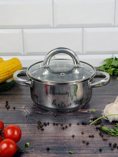 Кастрюля 1 л. из нержавеющей стали Ofenbach NB 100522 с крышкой