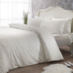 Постельное белье MARLOW крем с кружевом deluxe TIVOLYO HOME Турция