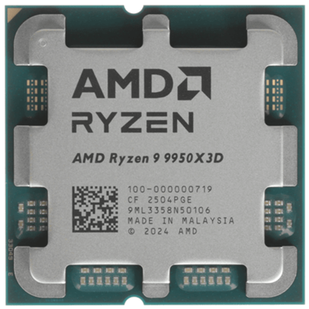 Процессор AMD Ryzen 9 9950X3D 4,3Гц (5,7ГГц Turbo) 16C/32T 128MB L3 170W AM5 OEM 100-000000719