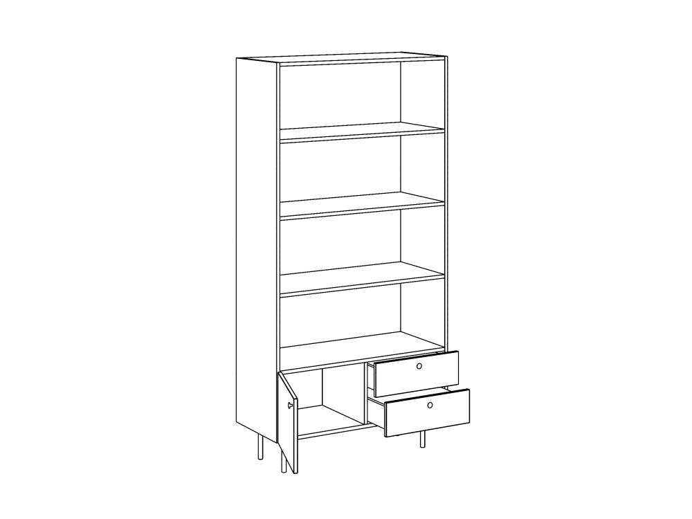 Стеллаж широкий Frida