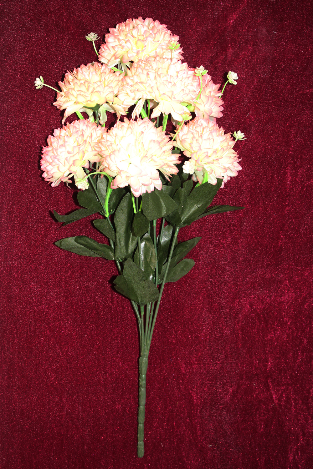 Букет Хризантем шар с листом