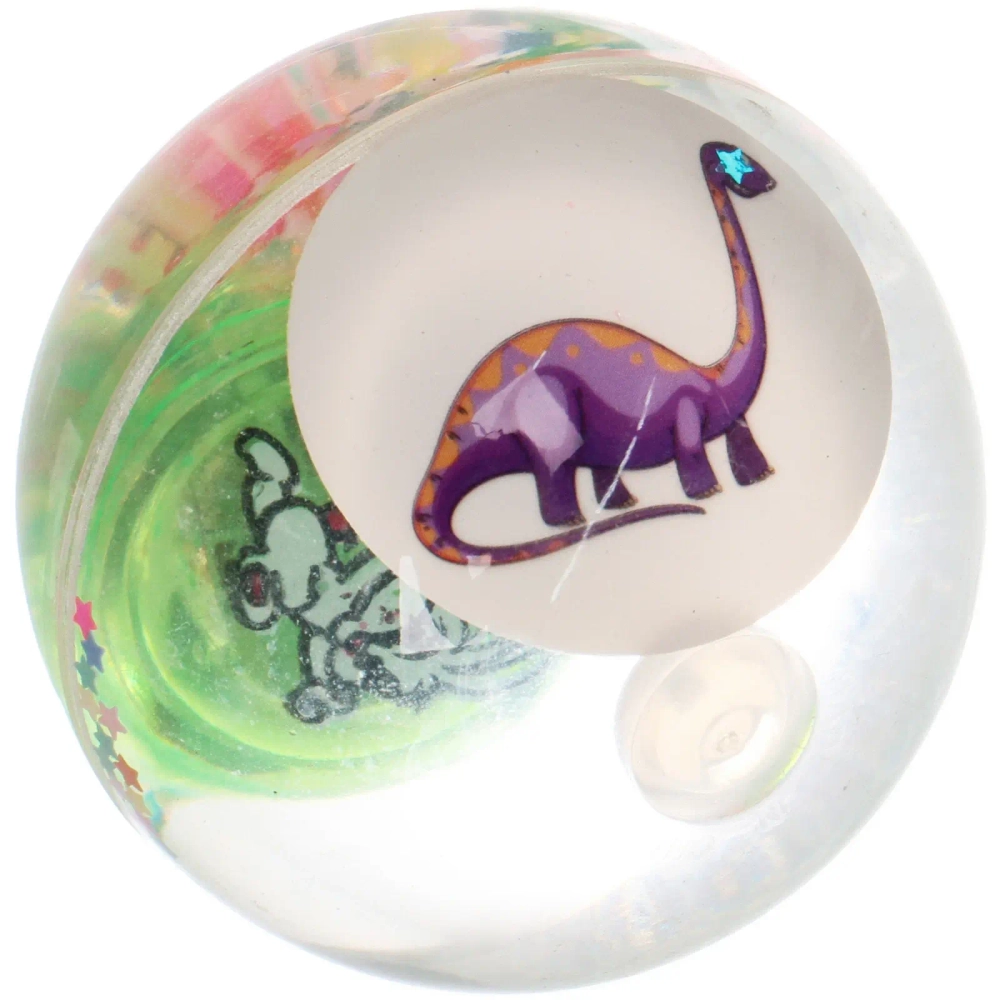 Мяч 6,5 см «Динозаврики» (попрыгун с водой и подсветкой) СТИКЕР НА ВЛОЖЕНИЕ