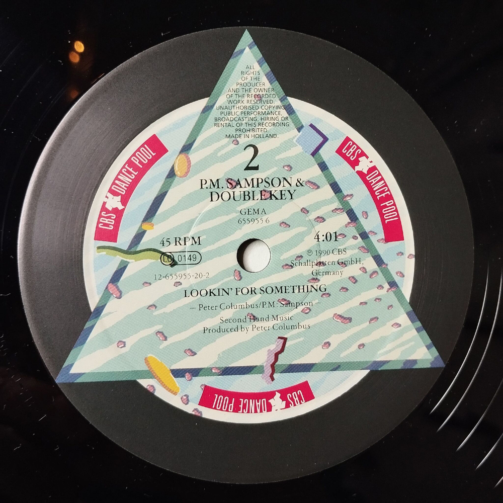 Винтажная виниловая пластинка LP P.M. Sampson And Double Key We Love To Love (Germany 1990) 45 RPM Maxi Single