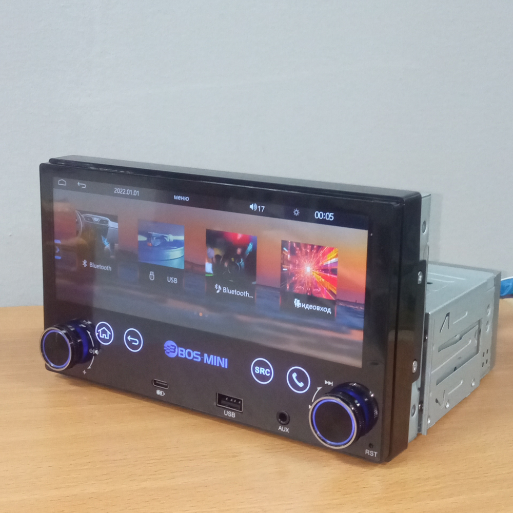 Автомагнитола 1DIN с экраном 6.86" Android Wi-Fi BOS-MINI BOS-N638DP5