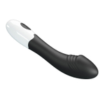 Черный вибратор для G-точки Elemental - 19 см.