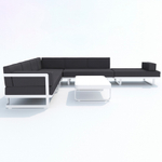 Лаунж зона угловая Ideal Patio ТЕСОРА антрацит - белый каркас