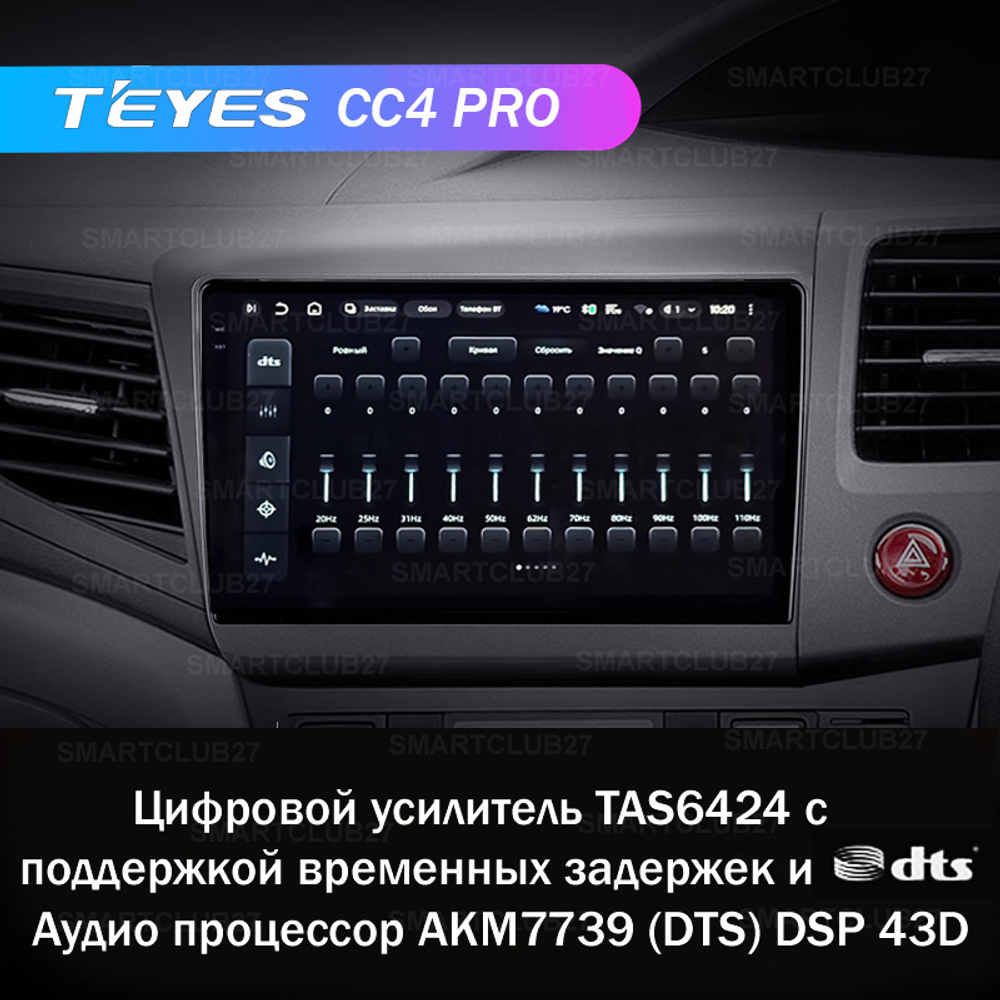 Teyes CC4 Pro 9" для Honda Civic 9 2011-2015 (прав)