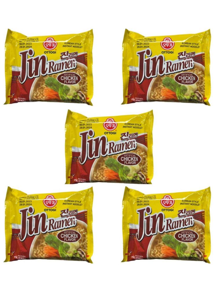 Лапша Ottogi Jin Ramen Курица 110 г 5 шт