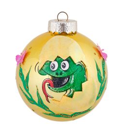 Элита НФШ-1708/3 Ел.украшение Шар «Змея» золотой 85 мм