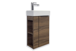 COMFORTY. Тумба-умывальник "Матэ-40" дуб тёмно-коричневый с раковиной COMFORTY 9140