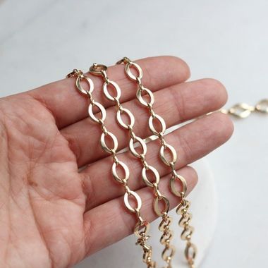 УЦЕНКА!!! Цепочка 10*8 мм, позолота, 54 см, У225