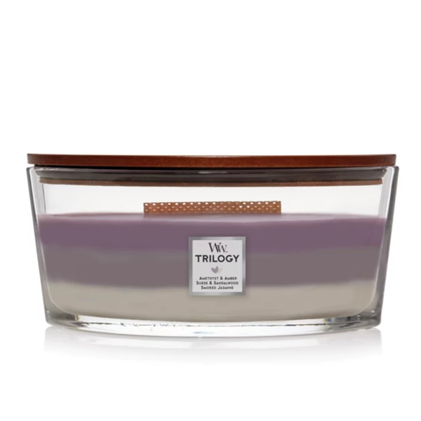 WoodWick Trilolgy Amethyst Sky 453g.- Свеча эллипс Трилогия Аметистовое небо
