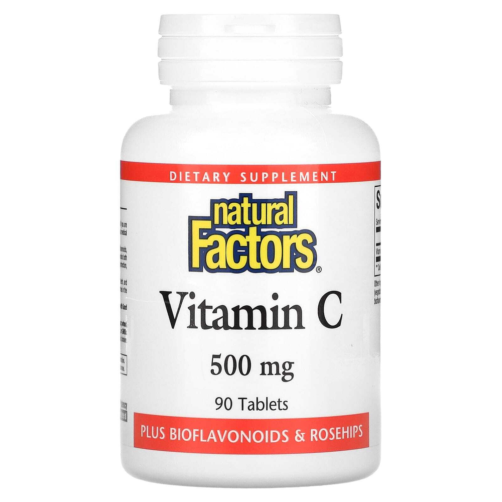 Natural Factors, витамин C, 500 мг, 90 таблеток