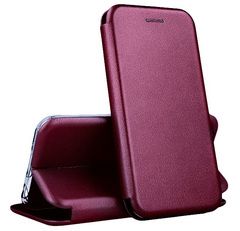 Чехол-книжка из эко-кожи Deppa Clamshell для Samsung Galaxy A55 (Бордовый)