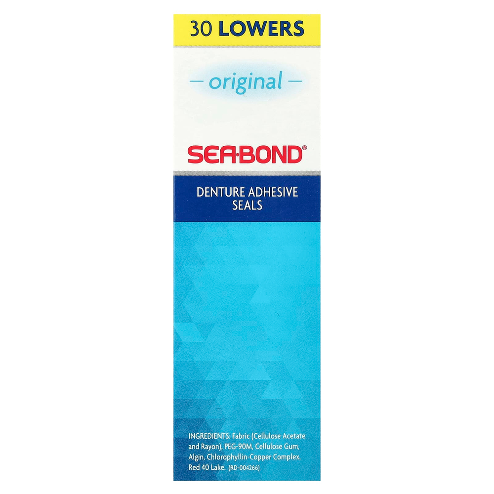 SeaBond, Адгезивные пломбы для зубных протезов, оригинальные, 30 шт.