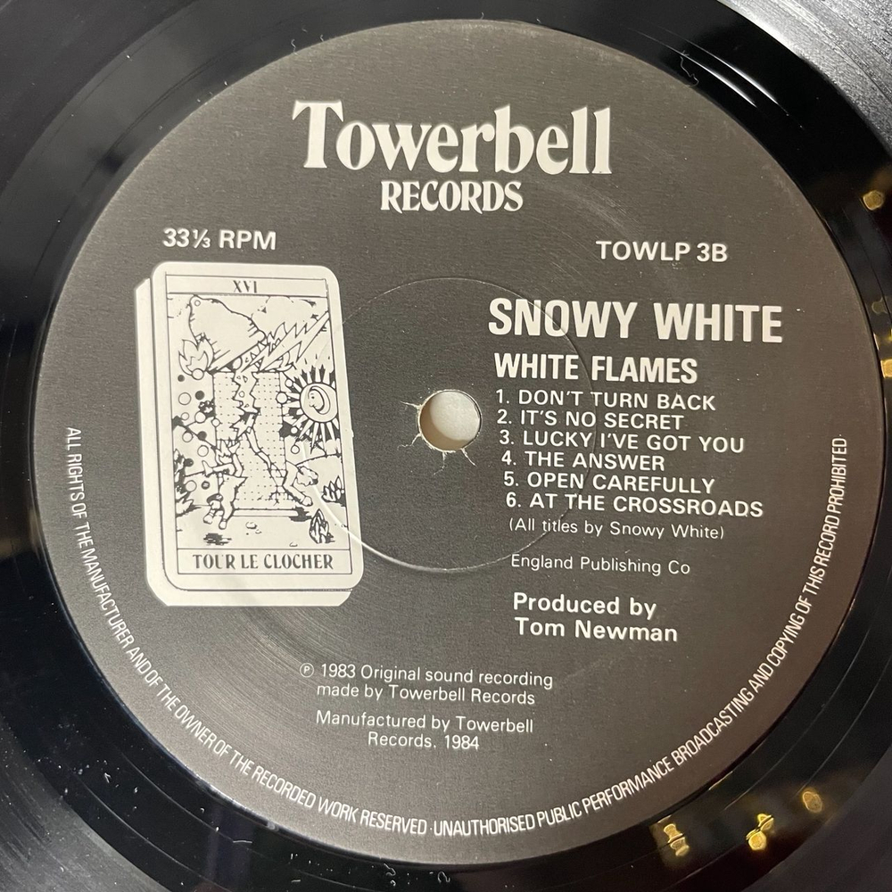 Винтажная виниловая пластинка LP Snowy White, White Flames (UK 1983) Open Carefully
