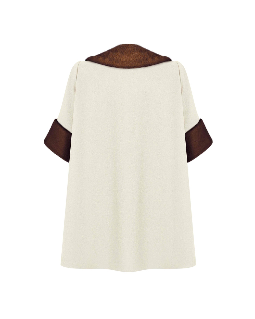 Платье-пиджак с меховой отделкой