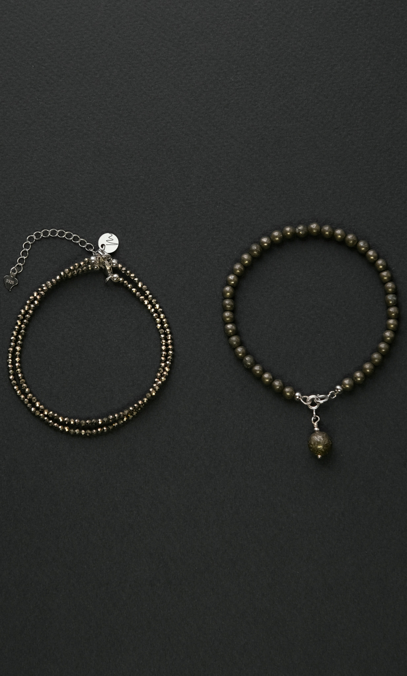 Колье Сотуар "Memo Flow" из пирита