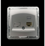 Розетка RJ-45 Profitec Tesla Серебро