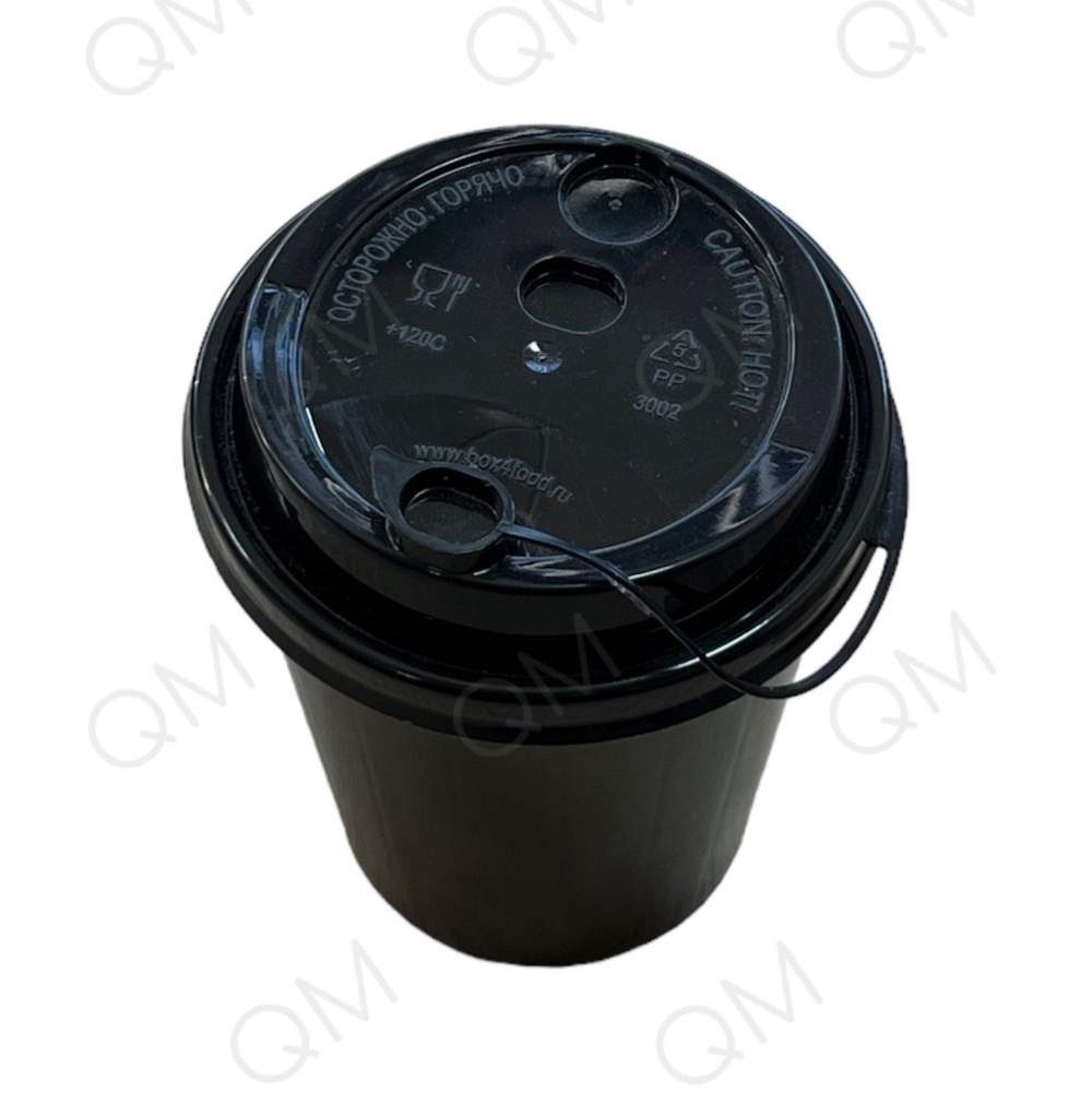 Крышка 90 мм с клапаном "Покров полимер" (чёрная) (50шт/упак)