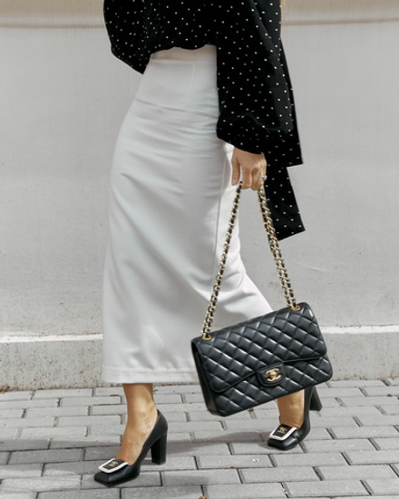 Юбка-карандаш в молочном цвете