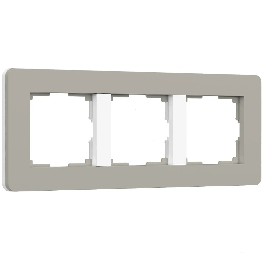 Рамка на 3 поста Split (дымчатый/белый, soft-touch) W0033067