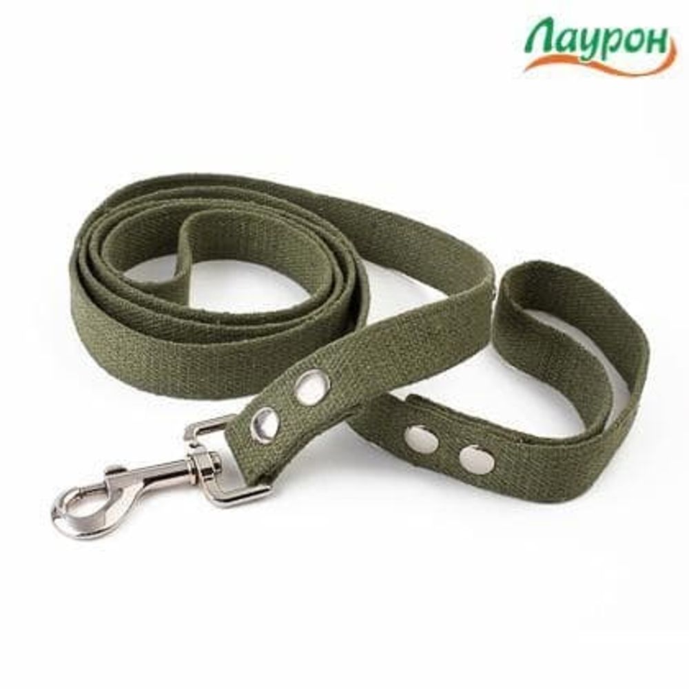 Поводок (Лаурон) 25мм*5м брезентовый зеленый Поводок (Лаурон) 25мм*5м брезентовый зеленый