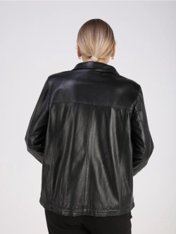 Кожаная куртка демисезонная натуральная оверсайз