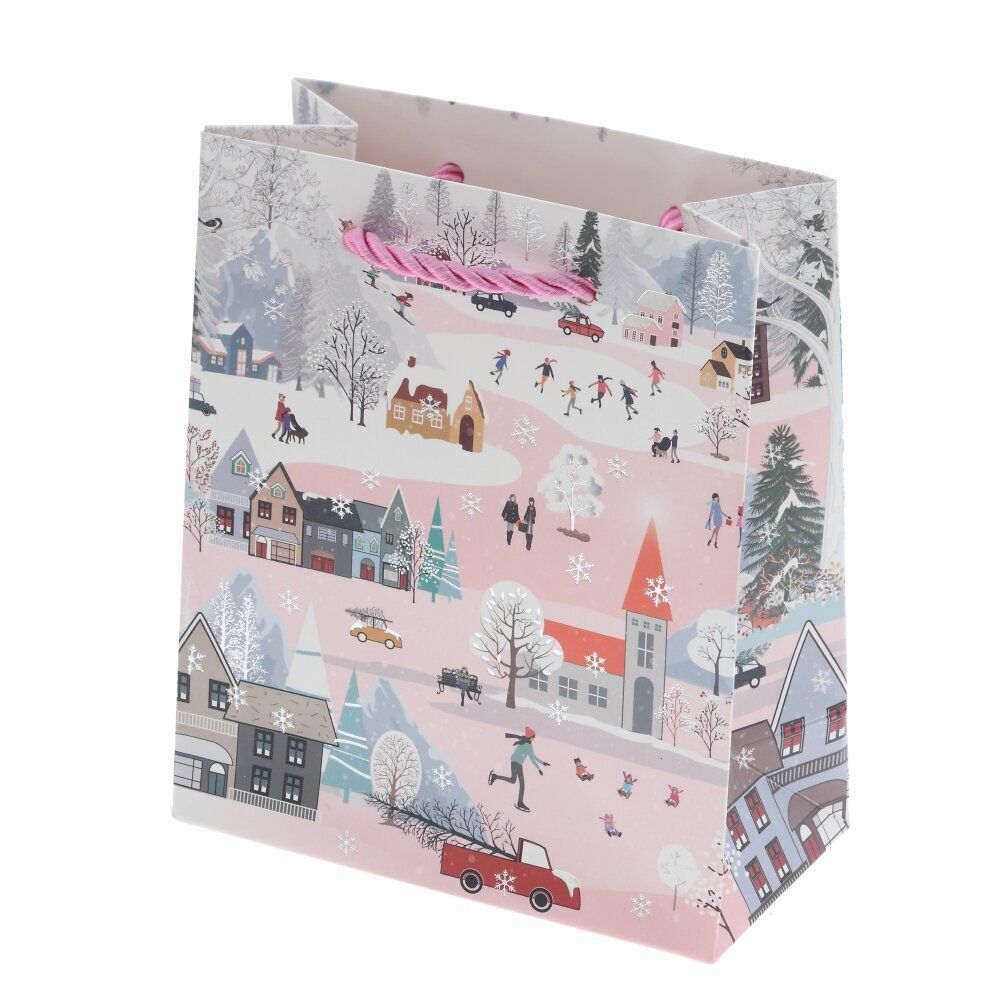 GAEM Пакет подарочный (бумага 210г/м2, блок 12шт), L12 W6 H14 см, 4в.