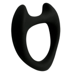 Черное эрекционное кольцо с рожками Wooomy Toro M (Цвет: черный)