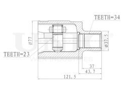 ШРУС внутренний правый UNIO CVJ-30194